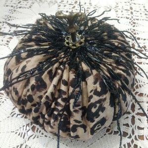 Leopard plush handcrafted pumpkin